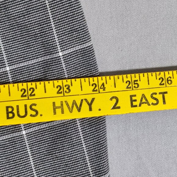 Anne Klein elastic waist pull on pants women's size XL grey chequered baggy - Picture 11 of 14